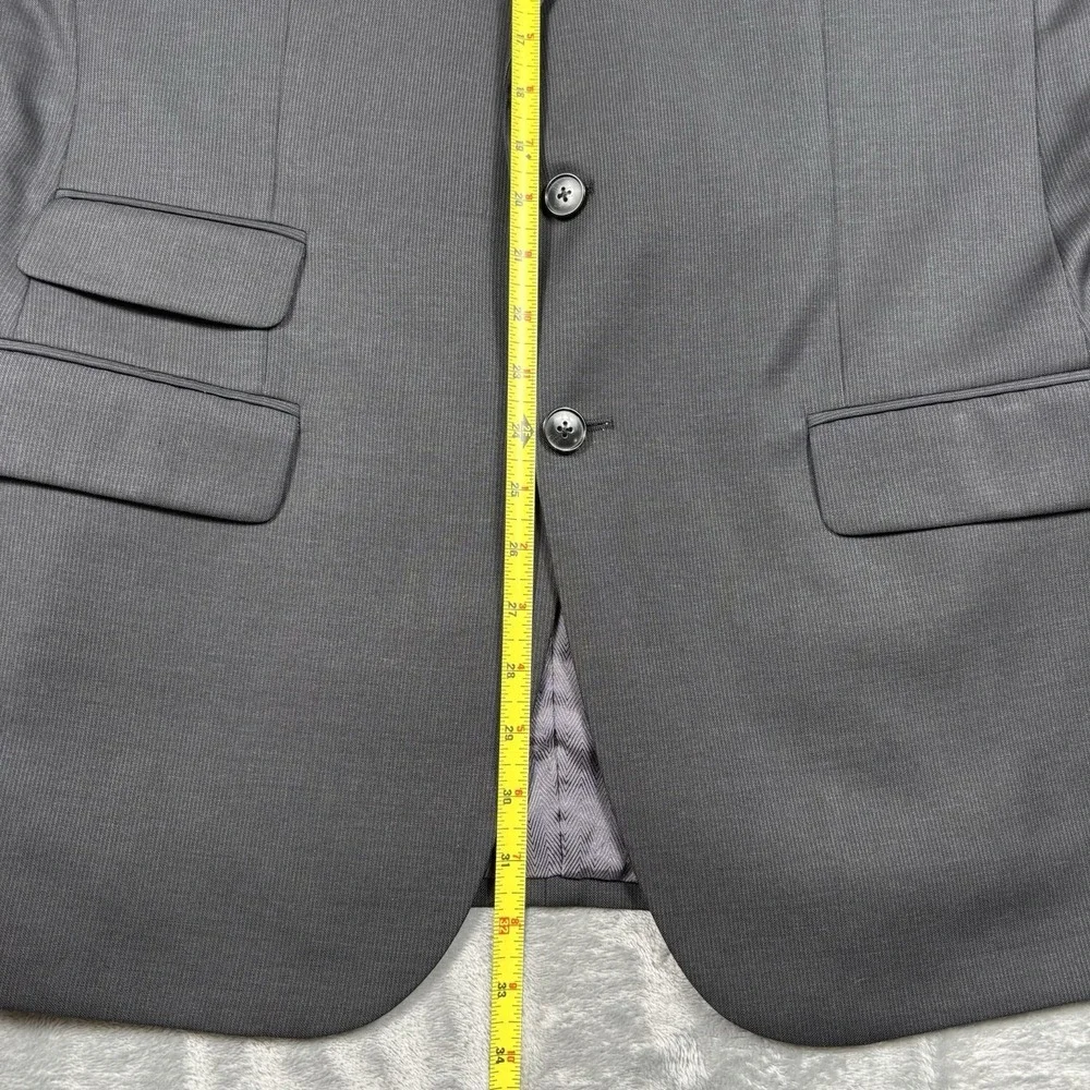 Joseph Abboud 42L Slim Fit Sport Coat Gray Super 110s VBC Wool Blazer 42 Long